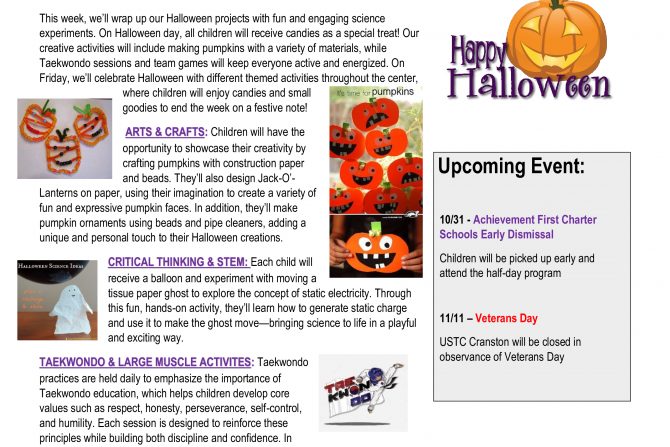 WEEKLY NEWSLETTER: Month of October 2025