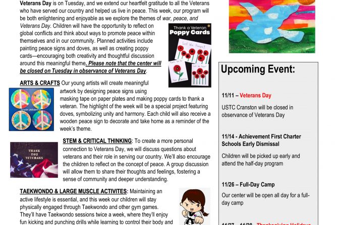 WEEKLY NEWSLETTER: Month of November 2025