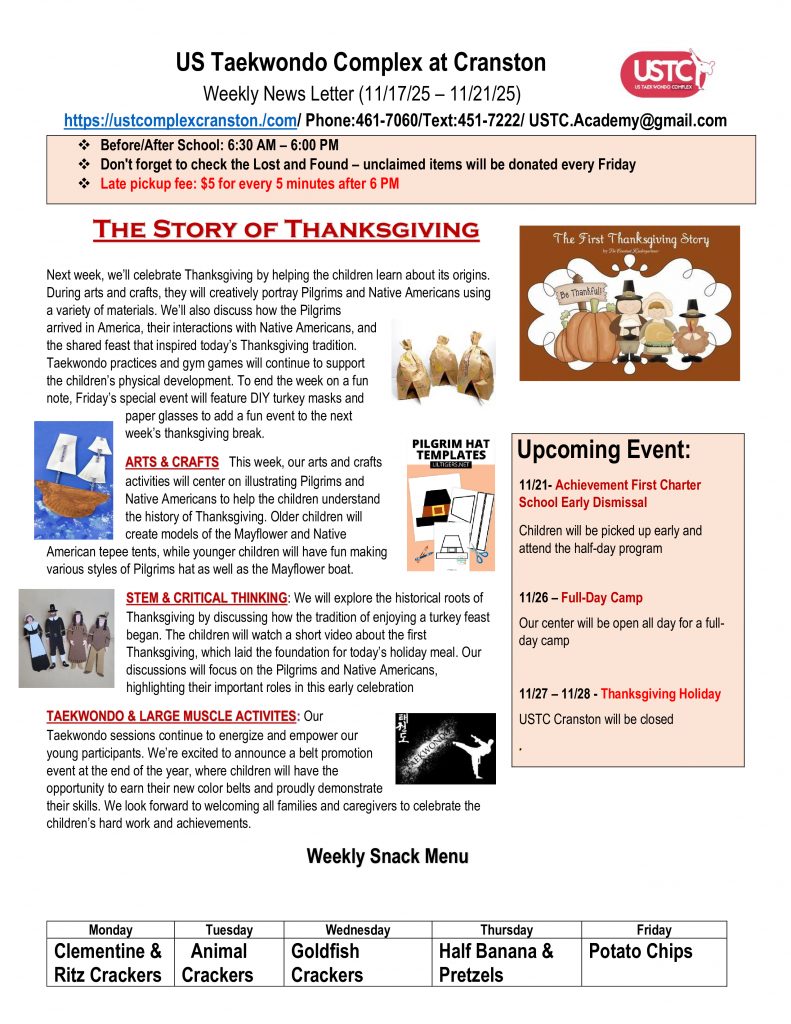 WEEKLY NEWSLETTER: Month of November 2025