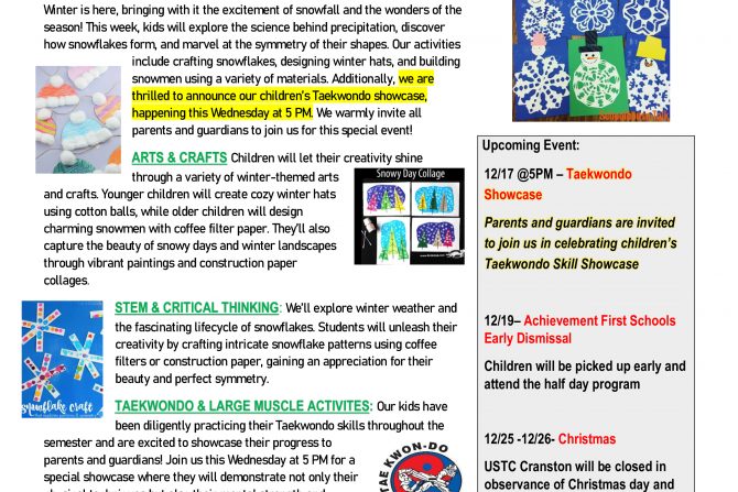 WEEKLY NEWSLETTER: Month of December 2025