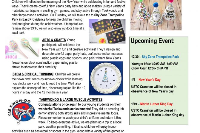 WEEKLY NEWSLETTER: Month of December 2025