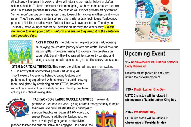 WEEKLY NEWSLETTER: Month of January 2026