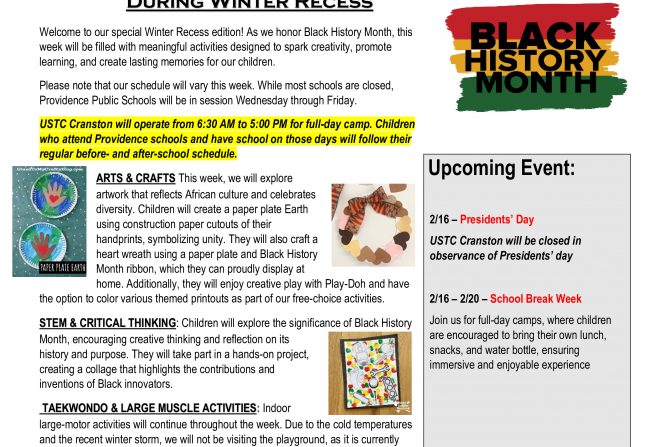 WEEKLY NEWSLETTER: Month of February 2026