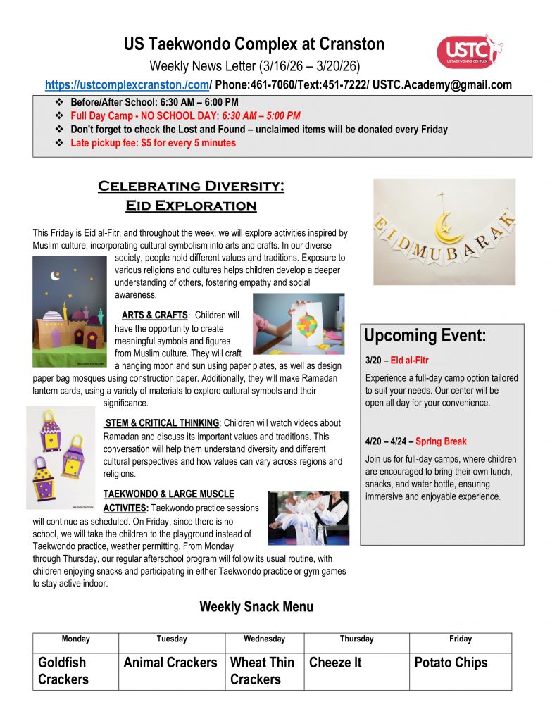 WEEKLY NEWSLETTER: Month of March 2026