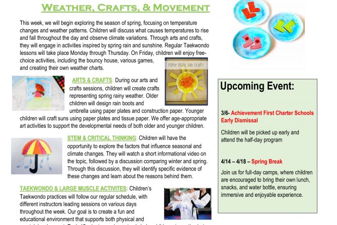 WEEKLY NEWSLETTER: Month of March 2026