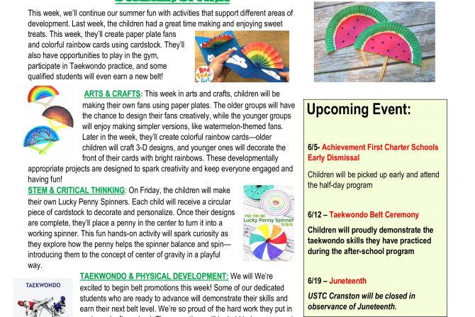 WEEKLY NEWSLETTER: Month of June 2026