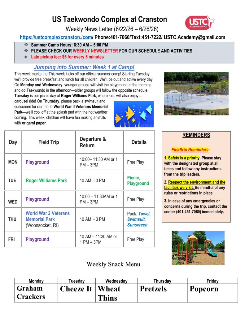 WEEKLY NEWSLETTER: Month of June 2026