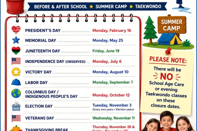 USTC 2026 Holiday Closure Schedule