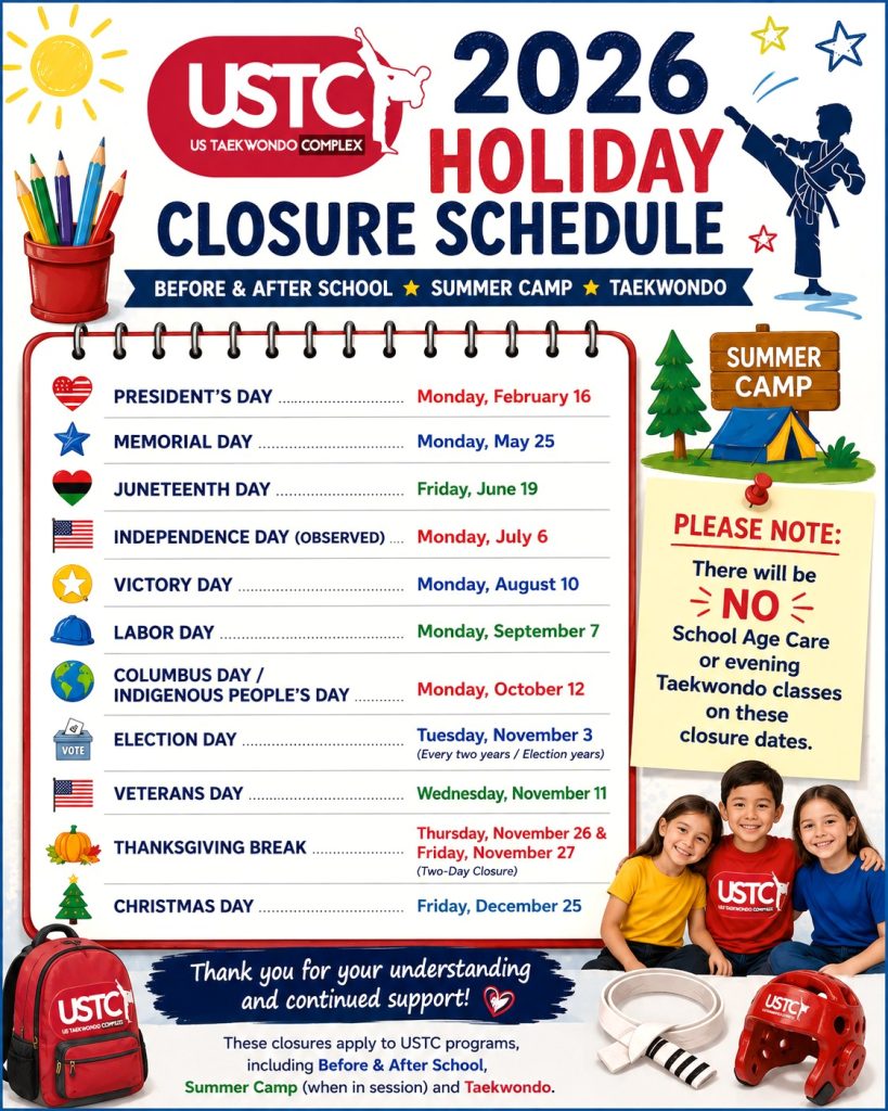 USTC 2026 Holiday Closure Schedule