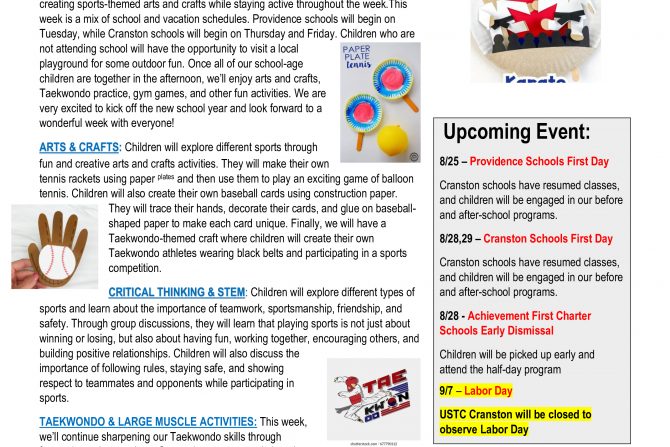 WEEKLY NEWSLETTER: Month of August 2026